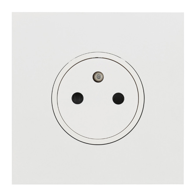 Art d'Arnould Epure prise de courant 2P+T 16A 250V - blanc satin Art d'Arnould Epure prise de courant 2P+T 16A 250V - blanc satin