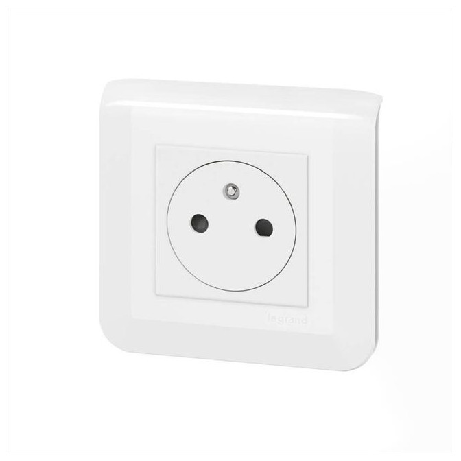 Prise 2P+T Surface Mosaic bornes automatiques 2 modules - blanc Prise 2P+T Surface Mosaic bornes automatiques 2 modules - blanc