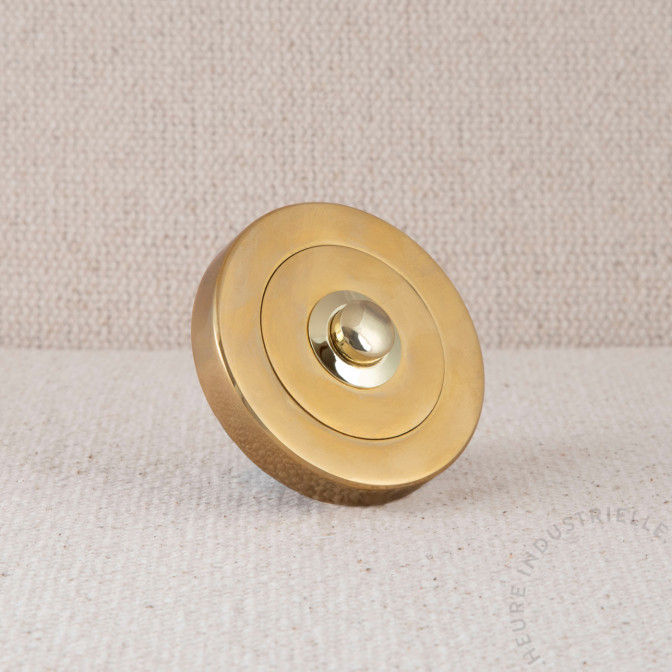 BOUTON DE SONNETTE 12V ROND DIAM 60mm LAITON POLI BOUTON DE SONNETTE 12V ROND DIAM 60mm LAITON POLI