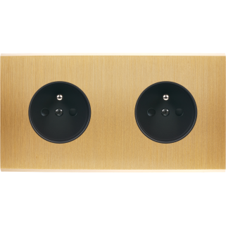 Façade Confidence Laiton Brosse Double Horizontale PC Pc