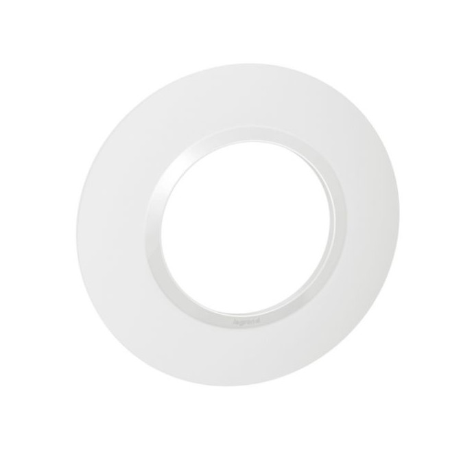 Plaque ronde dooxie 1 poste finition blanc Plaque ronde dooxie 1 poste finition blanc