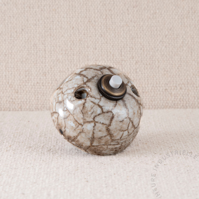 Bouton poussoir arrondi porcelaine Reggia