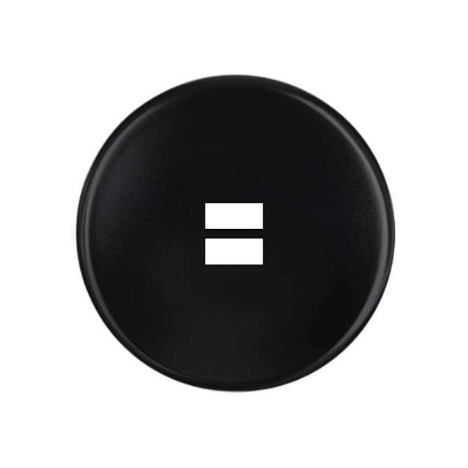 Façade Iris Noir Soft Touch Simple Ouverture Pour Chargeur Double Usb