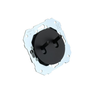 Double poussoir 6A-250V~ à levier et enjoliveur noir mat