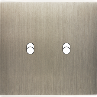 Façade Confidence Laiton Acier Simple 2 trous oblong