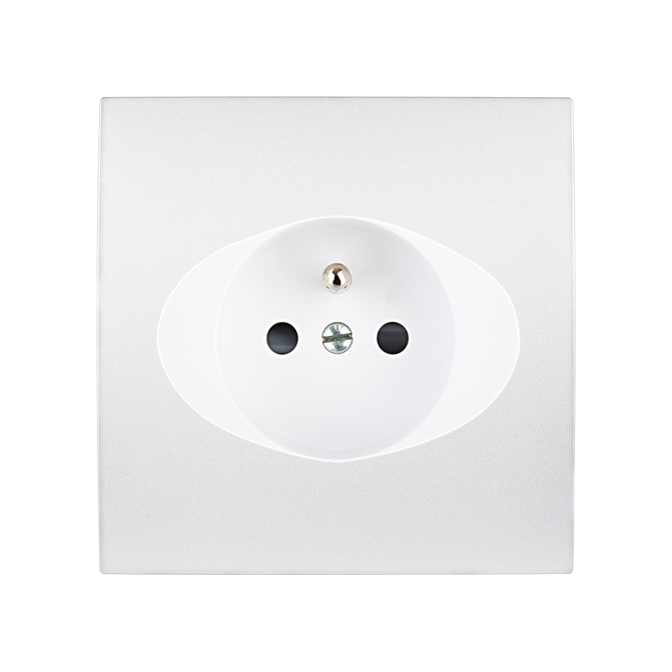 Façade Karo Blanc Soft Touch Simple PC 2P+T - Façade à clip.