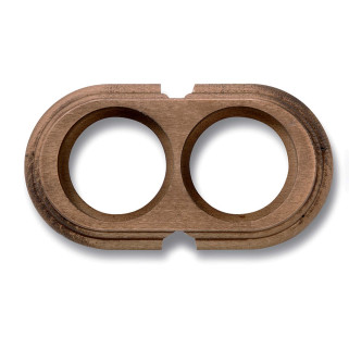 Socle 2 elements horizontale avec 2 trous hêtre vieilli