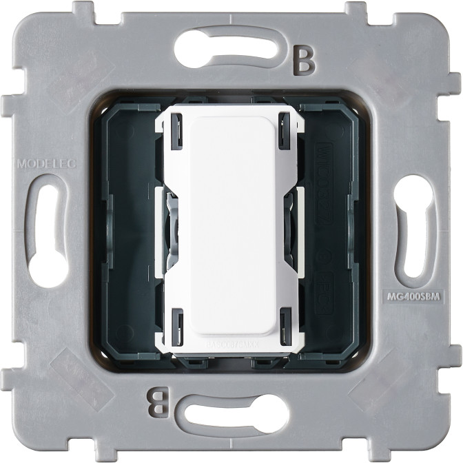 Mécanisme Plat Bouton Vv Ou Poussoir Collection M Blanc