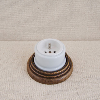 PCTGarby porc. blanche puits plastique blanc socle hêtre vieilli