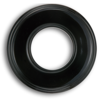 Plaque 1 poste porcelaine noire