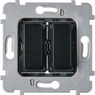 Mécanisme Plat 2 Boutons Vv Et/Ou Poussoir Collection M Noir