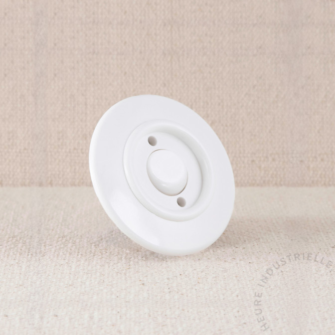 Bouton poussoir rocker THPG Duroplast blanc rond