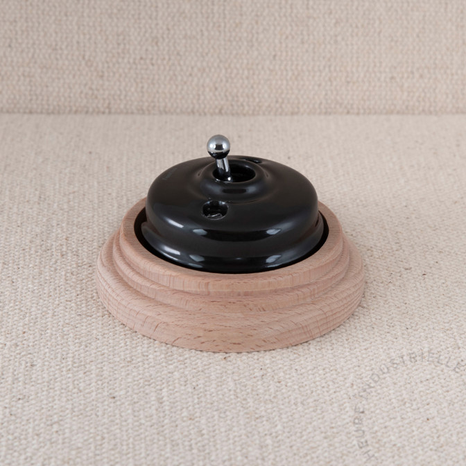 BP Dimbler porc. noire +socle Bois brut