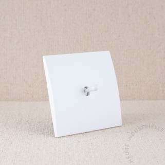 Commande Duo simple Modelec karo blanc soft touch levier blanc