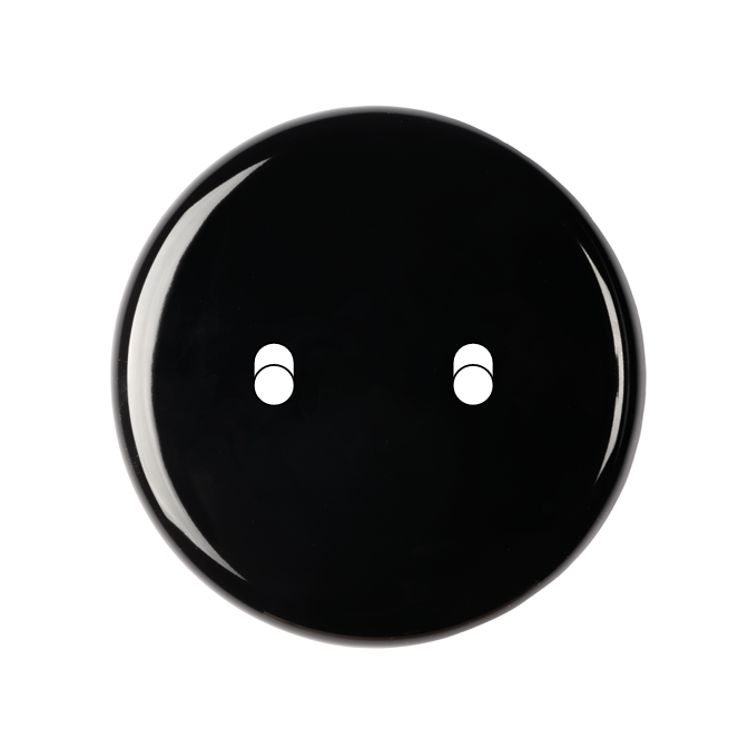 Façade Iris by MODELEC Porcelaine noire simple poste 2 basculeurs