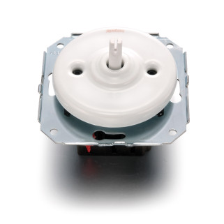Bouton poussoir rotatif porcelaine blanche