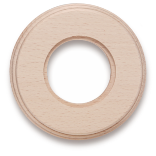 Plaque 1 poste hêtre ss vernis