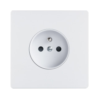 Façade M Blanc Mat Simple 1 Prise magnétique