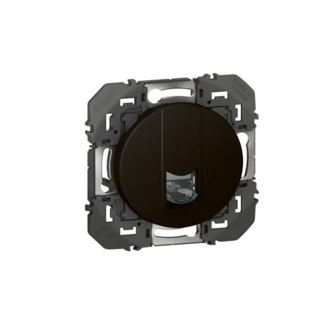 Prise multimédia RJ45 catégorie6 STP dooxie composable noir