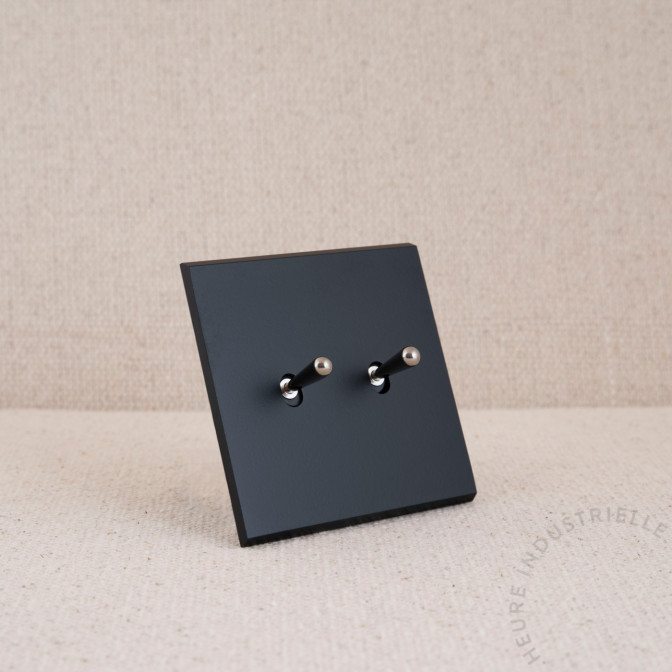 Commande Duo double Modelec Confidence noir levier acier