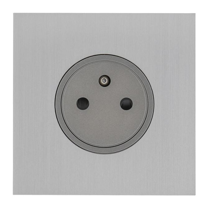 Art d'Arnould Epure prise de courant 2P+T 16A - acier brossé