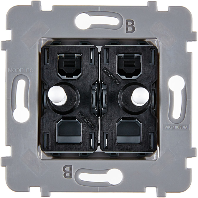 Mécanisme 2 Vv Et/Ou Poussoir Blanc Collection Confidence