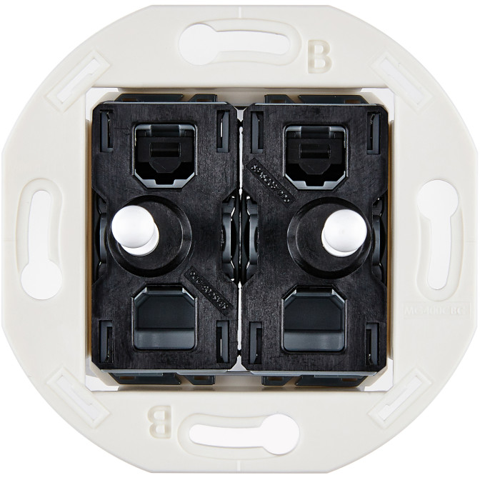 Mécanisme 2 Vv Et/Ou Poussoir Blanc Collection Iris