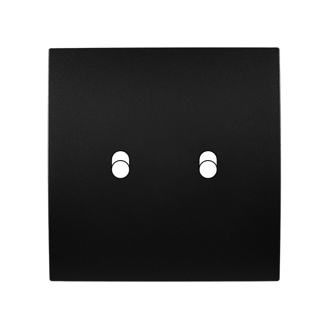 Façade Karo Noir Soft Touch Simple à 2 leviers, façade à clip.