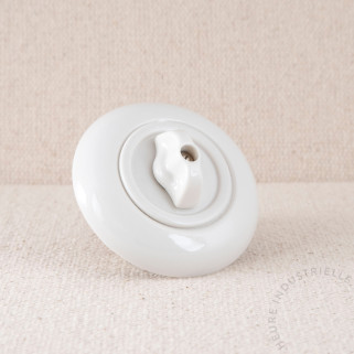 Interrupteur rotatif THPG porcelaine blanche