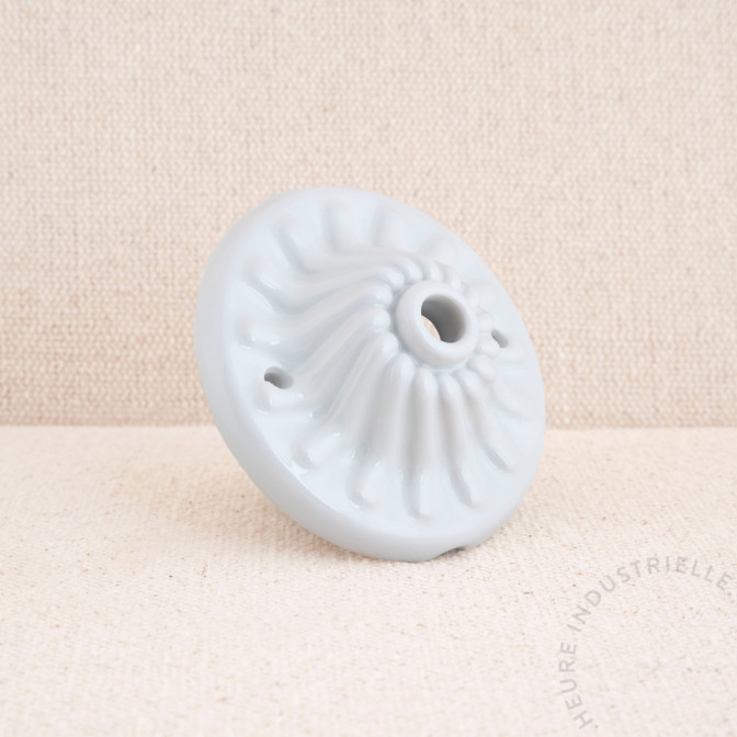 Fleuron pour lampe porcelaine blanche