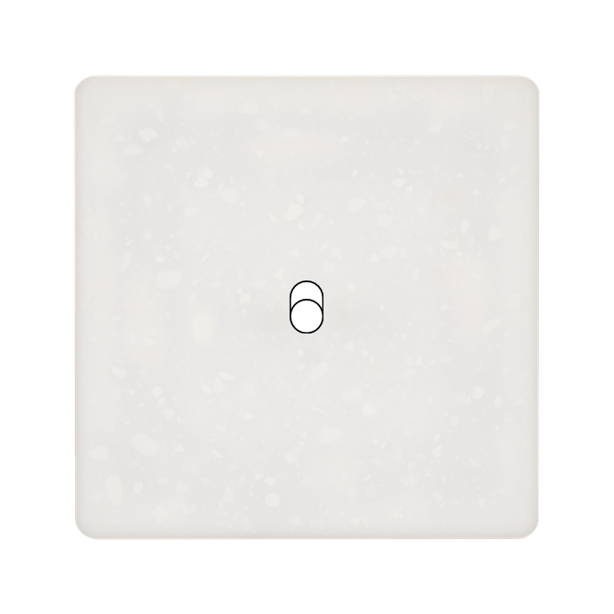 Façade Hitera Blanc Terrazzo Simple B1 - Façade à clip.