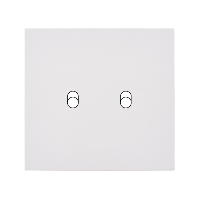 Façade Désir Blanc Mat Simple 2 trous oblong - Façade à clip.