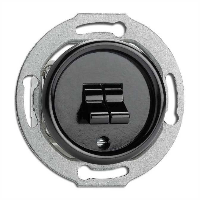 DOUBLE INTER A BASCULE BAKELITE NOIRE (ne fonctionne pas en VV)