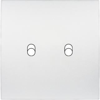 Façade Karo Blanc Simple à 2 leviers - Façade à clip.