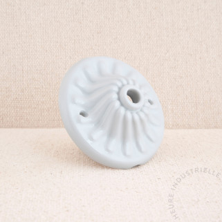 Fleuron pour lampe porcelaine blanche