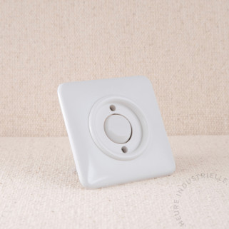 Bouton poussoir rocker THPG Duroplast blanc carrée