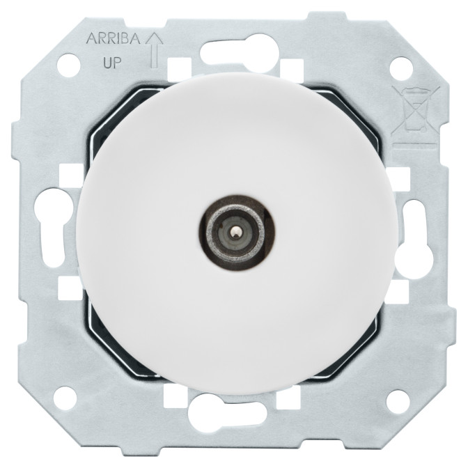 Prise TV étoile Blanc glossy