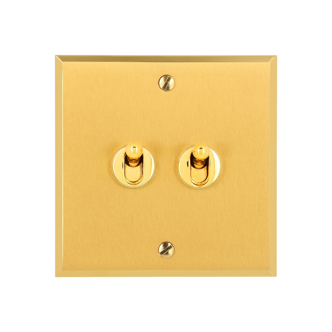 Art d'Arnould Mémoire double poussoir à levier 6A - or brossé