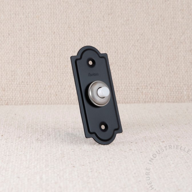 Bouton poussoir avec plaque 10a 250V  Noir