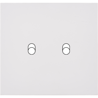 Façade Désir Blanc Mat Simple 2 trous oblong - Façade à clip.