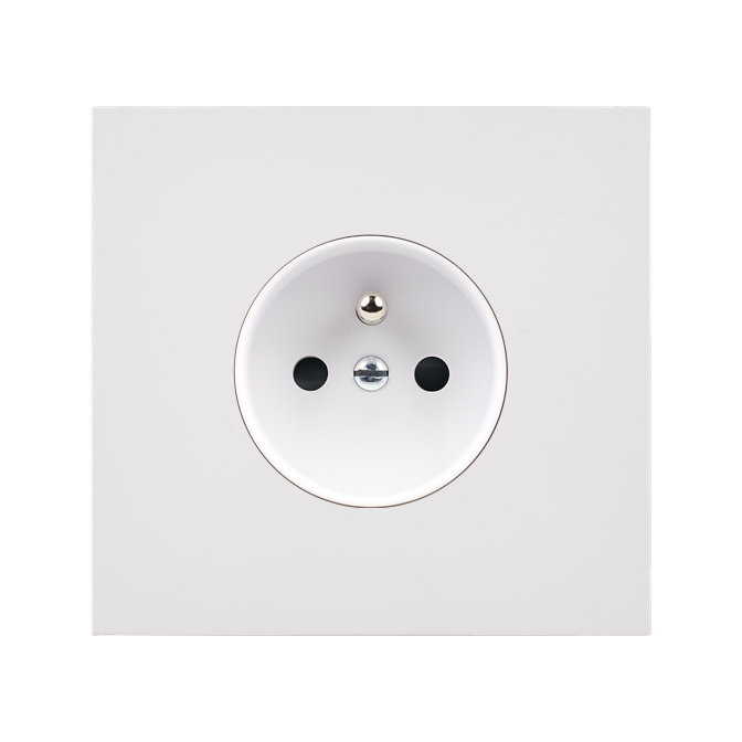 Façade Désir Blanc Mat Simple Prise courant - Façade à clip.