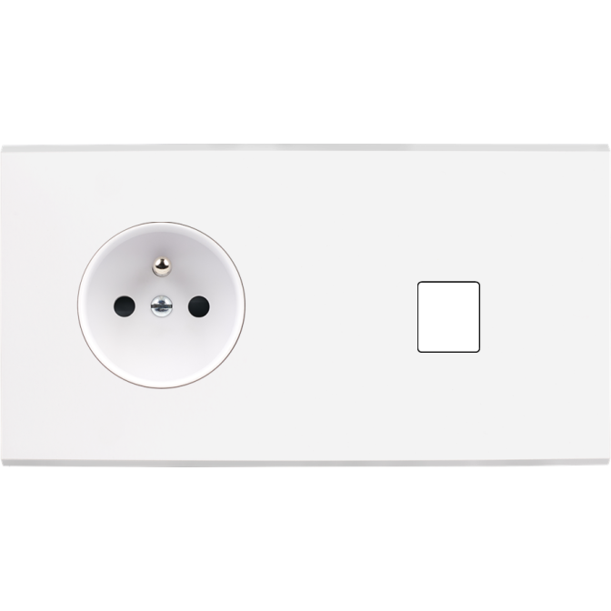 Façade Confidence Laiton Blanc Double Horizontale PC M1
