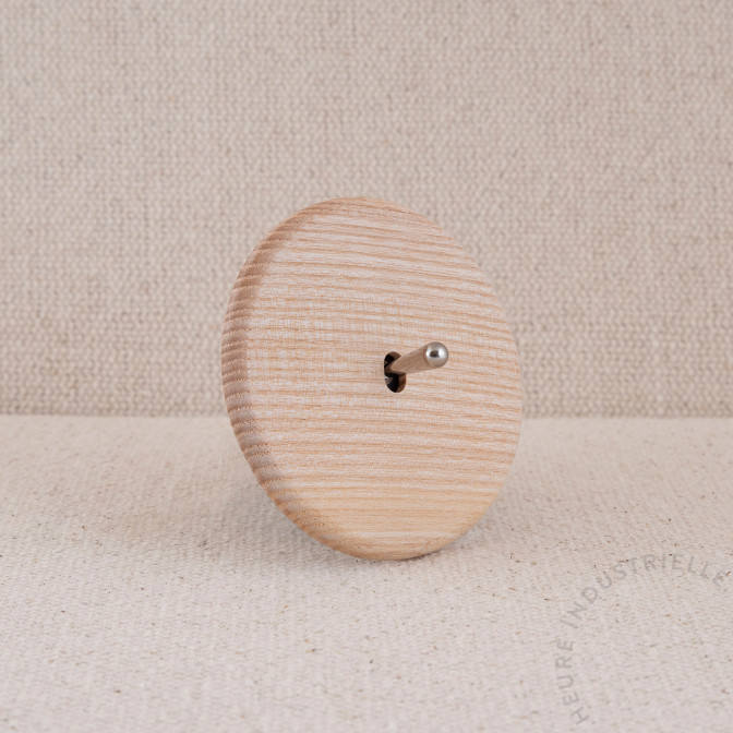 Interrupteur simple Modelec Iris frêne naturel levier acier