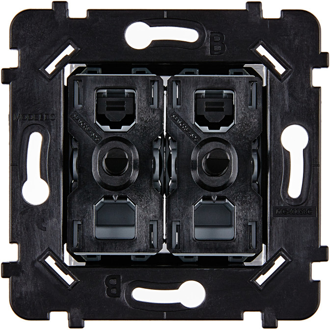 Mécanisme 2 Vv Et/Ou Poussoir Noir Support Noir Collection Hitera