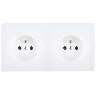 Façade Karo Blanc Soft Touch Double Horizontale PC Pc