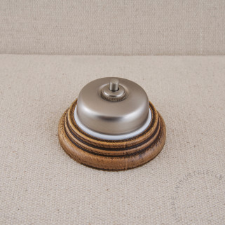 BPR Dimbler nickel satin base BL et bouton chrome socle Bois vieilli