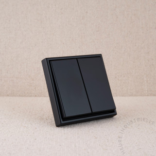 Bouton poussoir Jung LS 990 noir mat