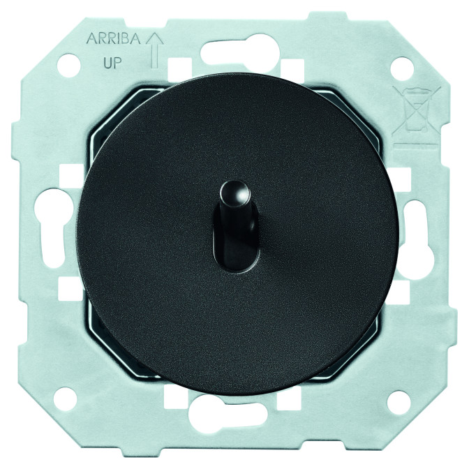 Interrupteur VR DOM 10AX-250V~  à levier et enjoliveur noir 