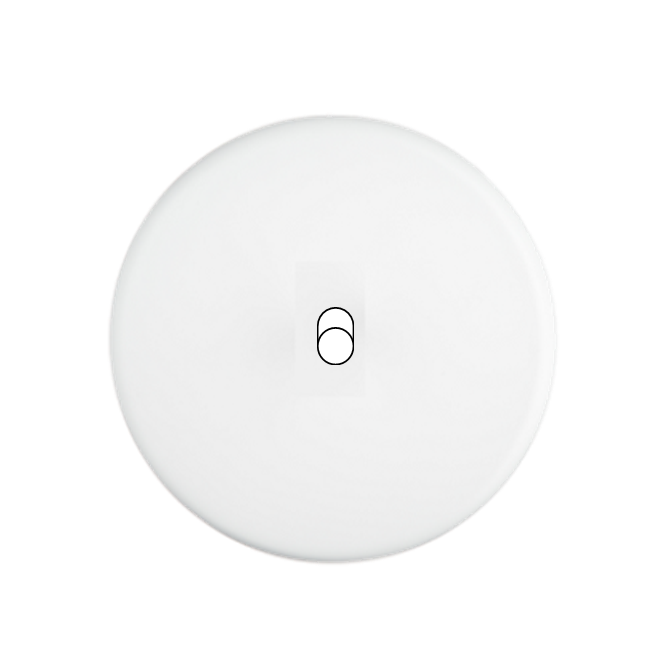 Façade Iris Blanc Soft Touch 1 trou oblong - Façade à clip.