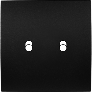Façade Karo Noir Simple à 2 leviers - Façade à clip.
